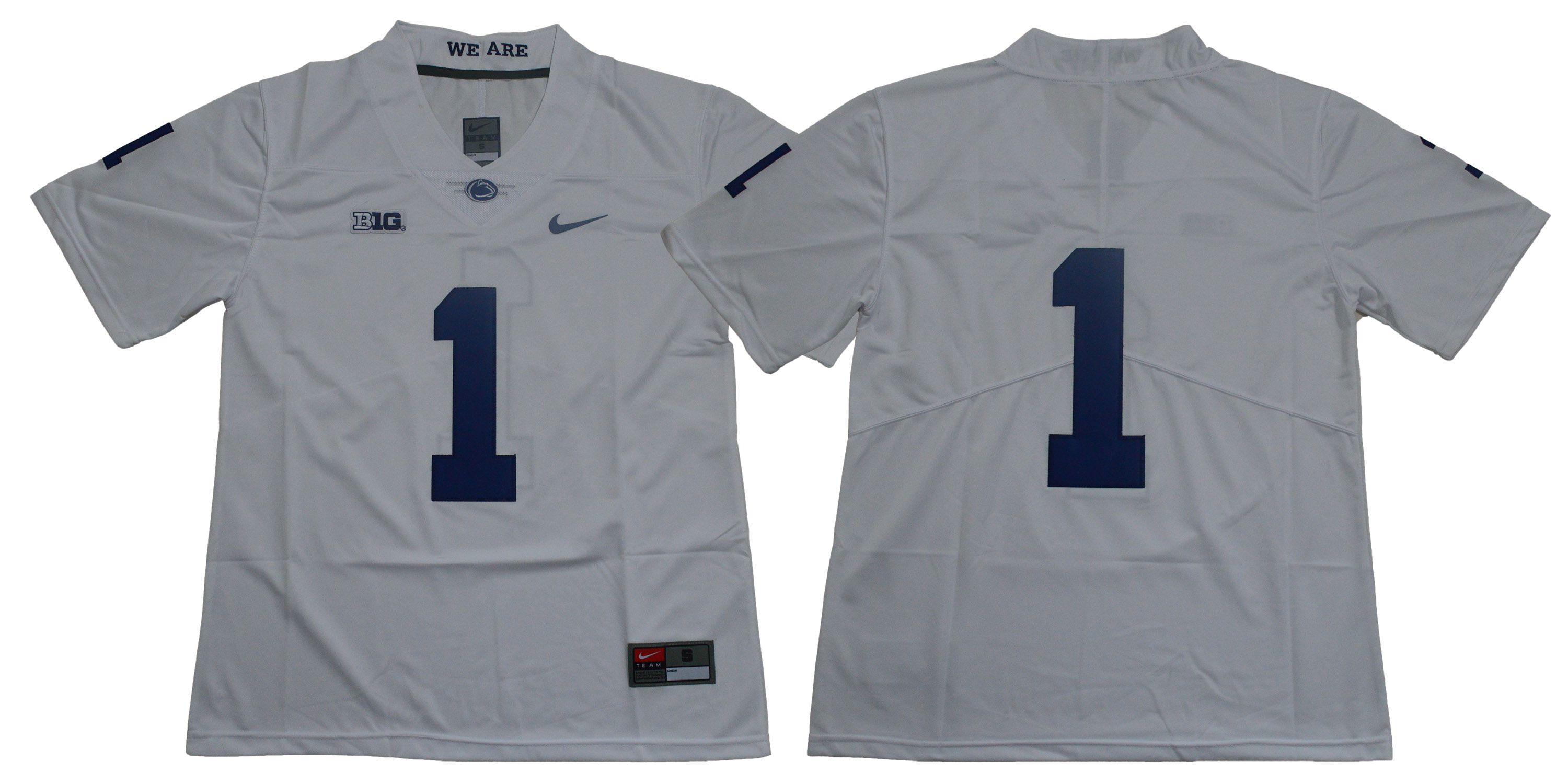 Men Penn State Nittany Lions #1 Joe Paterno White Nike NCAA Jerseye